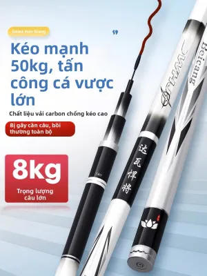 JUQINWANG | Cần Câu Cá Chép Siêu Nhẹ Siêu Cứng