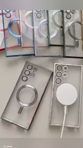 Case สําหรับ Samsung Galaxy S25 ultra S24  S23 S22 Ultra พร้อมเลนส์กล้องฝาครอบป้องกันเต็มรูปแบบ เคสซิลิโคนใส