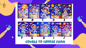 Astronaut A5 School Notebook for Kids Boys | Waterproof Laminated Cover | 70 GSM Quality Thick Paper |