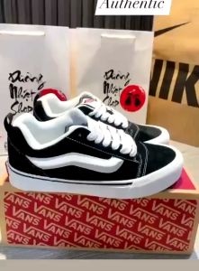 Sneakers Vans KNU Skool Black White Sepatu Pria| Sepatu Wanita |Sepatu Kerja|sSepatu Anak Laki Laki 0riginal Size 35-44 sepatu pria 2025 sepatu gemuk sepatu sekolah sepatu 2025 ori sepatu pria hitam korean style