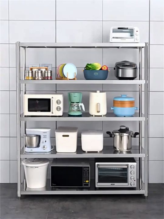 Stainless Steel Kitchen Storage Rack Shelf Organizer Storage Rak