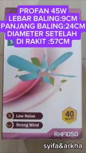 Heli Fan / Kipas Angin Gantung Profan RHF-1050 40W 5 Blades / Profan RHF 1050 5 Daun