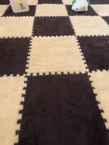 พรม พรมจิ๊กซอว์ พรมปูพื้นห้อง แผ่นรองพื้น พรมปูพื้นห้องนอน ขนาด30x30cm. พรม DIY พรมกำมะหยี่ แถมฟรีขอบปิด