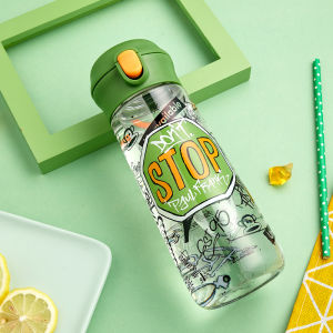 Bình Nước Thể Thao Bằng Nhựa Tritan Khỉ Miệng To Di Động Dành Cho Nam Và Nữ Mùa Hè Sinh Viên Dễ Thương Thời Trang Cốc Tiện Dụng