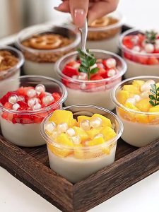 Dessert Cup With Lid Transparent Plastic Cups For Dessert Ice Cream Pudding Mousse Cake Box
