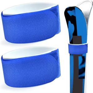 Nylon Ski Straps Adjustable Portable Fastener Tape Hook and Loop Ski Fixing Wraps Adjustable Snowboard Nylon Strap Ski Accessary