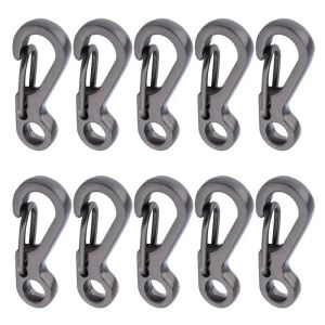 10Pcs/lot Mini Carabiner Keychain Spring Clasps Gear Hooks for Camping EDC Survival Climbing Backpack