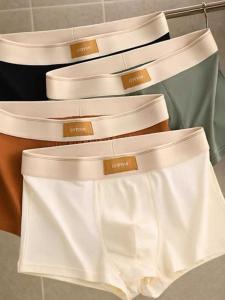 Pure Cotton Underwear Boxers Boys Trend Breathable Youth Mid-Waist Four-Corner Shorts All Year Round Wearable Pants