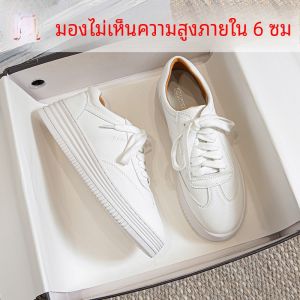 Leather Sneakers Womens 2025 Autumn New Style Thick Bottom Platform Increased Height Breathable Sports Casual Board Shoes