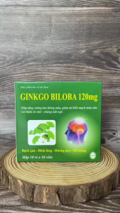 [Xanh Lá] Viên uống GINKGO BILOBA 120mg giúp tăng cường trí nhớ - Hộp 100 Viên
