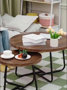 Coffee table/small round table of round simple coffee table beside the sofain the livingroom Combination coffee table 茶几