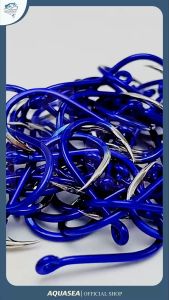 AQUASEA Kail TIPE KECIL Pancing Premium Warna Biru isi 10pcs/pack High Carbon Steel Barbed Fishing Hook Tackle Kail GFYSN