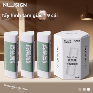 deli | Tẩy Bút Chì Hình Tam Giác Thu Nhặt Bụi 2B cho Học Tập và Nghệ Thuật
