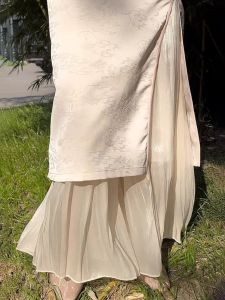 Comfortable Summer Loose Wide Leg Pants Inner Match Flowing Light Sutra Cheongsam Underwear Natural Waist Thin Material