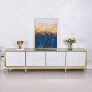 American Style Solid Wood TV Cabinet Luxury Sensation Coffee Table Living Room Home Use Shell Design Base Cabinet Combination
