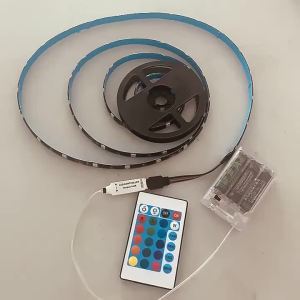 1-5M 5V LED Strip Light SMD 5050 Battery Box Power Supply Flexible Tape Diode Ribbon Remote Control TV Living Room Bedroom Decor