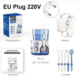 Water Flosser Dental Oral Irrigator Teeth Cleaning High Pressure Water Flosser for Teeth 800ML Mouth Washing Machine with 5x Tip