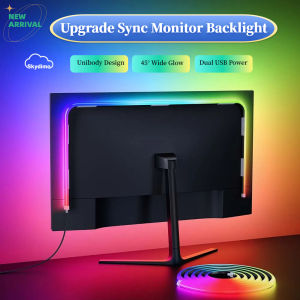 Christmas Smart LED Strip Backlight for Monitor 24-34" Sync Screen Colors & Music Gaming RGB Room Decor Xmas Gift for Gamer