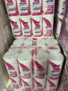 Giấy vệ sinh Hòa phát 3 lớp cao cấp 6 cuộn 1kg cho gia đình quán ăn nhà hàng