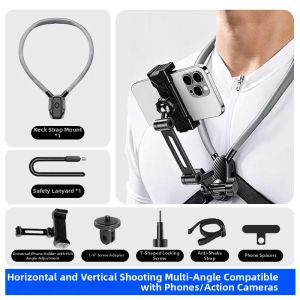 HELLOLEIBOO | First Person View Anti Shake Neck-mounted Mobile Phone Bracket