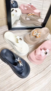 Jokixx Sandal japit sol tebal pita samping karet eva wanita
