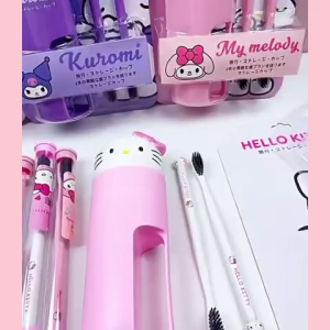 Cốc rửa Sanriou bàn chải đánh răng miễn phí bộ rửa du lịch cốc súc miệng lưu trữ cốc bộ du lịch