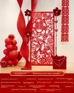 QIANHUAJIAN | Wedding Decoration New Chinese Style Paper Cut Long Strips and Streamers
