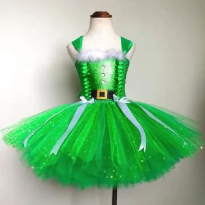European Style Girls Holiday Tutu Skirt Soft Tulle Christmas Party Dress for Birthdays and Childrens Day Stage Performances