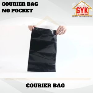 SYK Courier Bag No Pocket Black Parcel Flyers Postage Envelope Mailing Packing Bag Plastik Kurier Beg