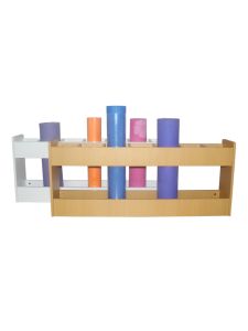 Modern Minimalist Wood Yoga Mat Storage Rack Home Gym Equipment Organizer Utility Shelf Basket Bucket Yoga Blanket Holder