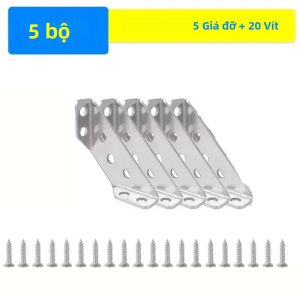Bộ Giá Đỡ Góc Bằng Thép Không Gỉ Cho Đồ Nội Thất Kết Nối Kệ Góc Hỗ Trợ Tủ Khung Cố Định Bằng Vít Gói 2/5/10 Cái