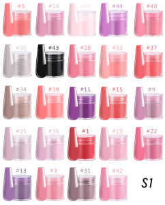 24Colors/Set Professional Nail Acrylic Powder Pink/Nude/Red Polymer for Nails Extension 3D Tips Carving French Dipping Powder *&