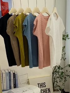 New Half Turtle Neck Knitted Blouse Women Casual Loose Top