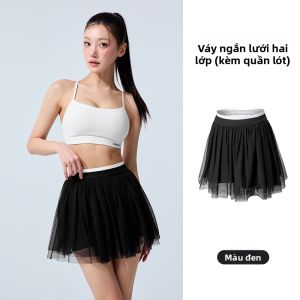 Chân Váy Ngắn Form A hai Lớp Tulle cho Quần Shorts Tennis