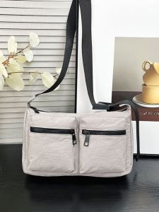 K-style New Small Square Bag Horizontal Zipper Easiest for Match Nylon Shoulder Bag Mobile Phone Fashion Casual Students Crossbody Bag