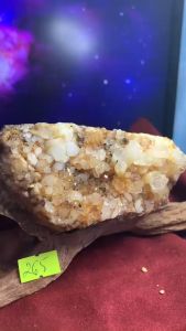 Ổ đá lemurian vàng citrine tự nhiên clear quartz thiên nhiên lắp lánh phong thủy năng lượng vũ trụ cao mã số 265