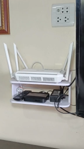 Joy Way ชั้นวางเราเตอร์ ติดผนัง PVCวัสดุ 4สไตล์ Wifi Router Rack