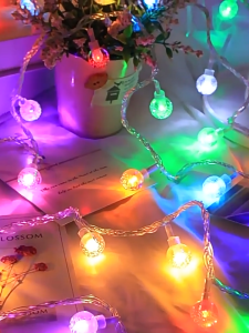 Combo 5 Dây Đèn Led Bóng Bi Nhiều Màu Trang Trí Tết Noel 20 Bóng Dây Dài 5 Mét