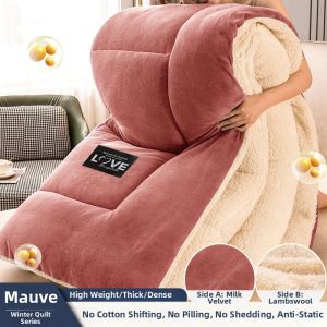 Warm Thick Lamb Flannel Quilt Single Use