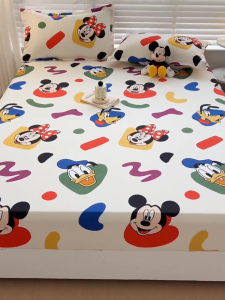 Abraca Dabra Fitted Bed Sheet with Elastic Rubber Single/Super Single/Queen/King 4 Size Soft Mattress Dust Cover