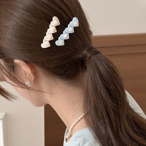Sweet Heart Acetate Hair Clips Stylish Fresh Versatile Design Duckbill Clip Creative Side Hair Accessories Korean Style Hairpins