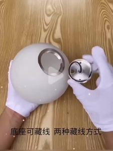 Nordic Spherical Glass Wall Light Modern Simple Bedside Wall Lamp E27 Indoor Wall Sconce for Living Room Aisle