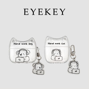 เคส Airpods Pro3 รุ่นที่ 2-4 ของ Eyekey ดีไซน์น่ารักสำหรับแมวและสุนัข ปกป้องสายหูฟังไร้สายแบบคู่สำหรับผู้หญิงรุ่นวัยรุ่น