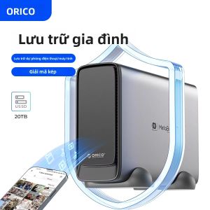 Hộp Kim Loại Mini ORICO Type-C Diskless NAS 3.5 Inch Lưu Trữ Cá Nhân Mạng Lưu Trữ Đính Kèm Với Chức Năng Sao Lưu Tự Động Truy Cập Từ Xa