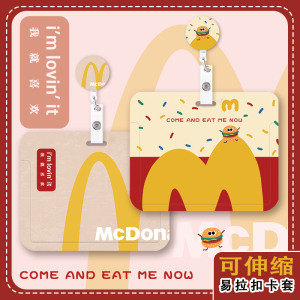 Creative Cute Expandable Hardshell Clip Work ID Card Holder Nurse Badge Easy Clip Doctor Document Holder Access Control Card Horizontal Board Student Chest Card Clip