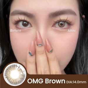 Kính Áp Tròng Màu UYAAI Nâu Xanh Đen Tự Nhiên Dùng Hàng Năm Chất Liệu HEMA Trang Điểm Mắt Cho Nữ