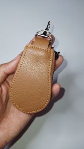 Gantungan Kunci Kulit Sapi Tebal Model Oval Terbaru
