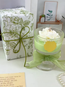 Matcha Floating Flower Scented Candles | Luxurious Niche Design Affective Home Decor Birthday Gift for Girls In Stock in Malaysia