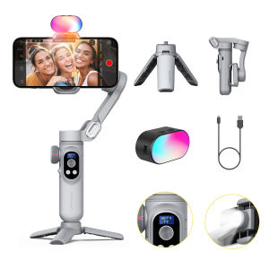 Gimbal Chống Rung Điện Thoại Thông Minh 3 Trục AOCHUAN Smart XPro Với Đèn Nền RGB Dành Cho iPhone & Android Quay Video Ổn Định