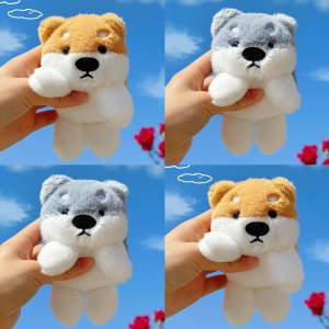 Cute Little Shiba Inu Dog Keychain Pendant Stuffed Toy Girls Bags Pendant Figurine Doll Prize Claw